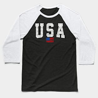USA T Shirt Women Men Kids Patriotic American Flag July 4th Baseball T-Shirt